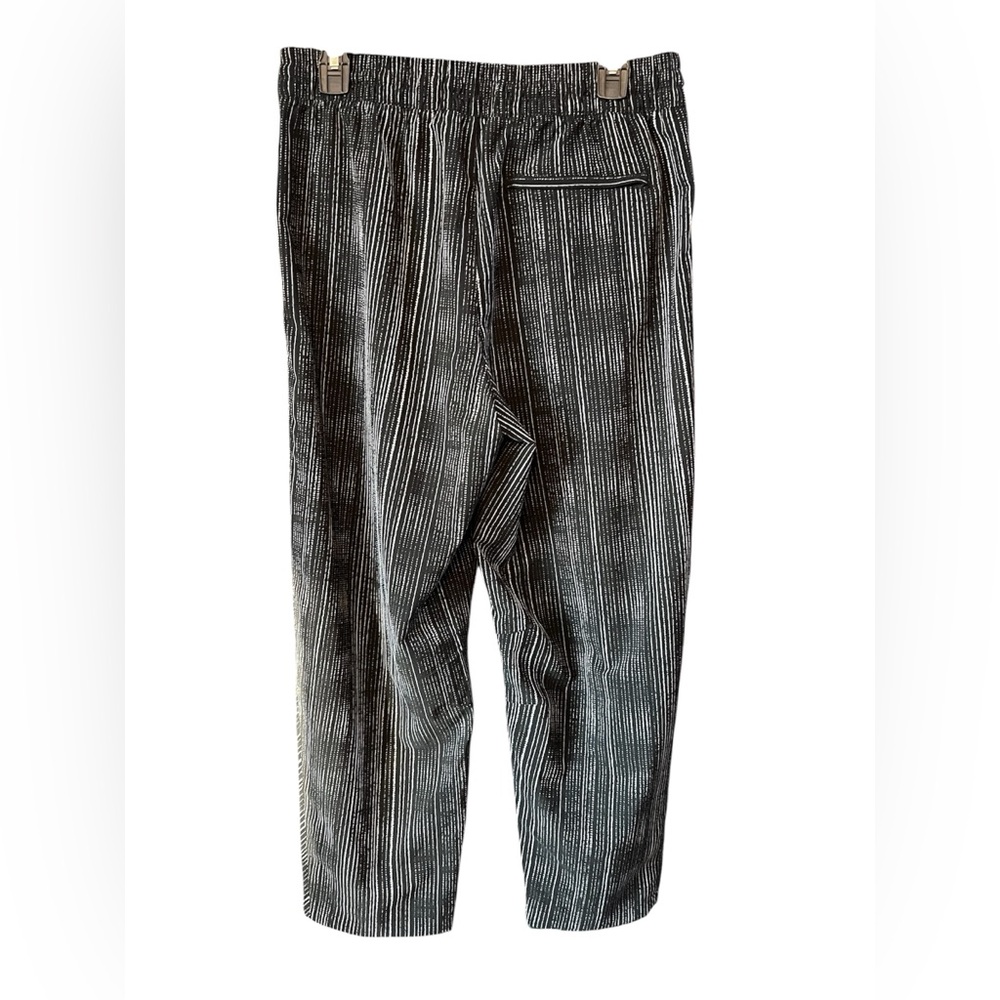 Athleta Arrival Pants Women’s 8 Black Amara Stripe 586939 Pull On Travel Pull On - Picture 4 of 12